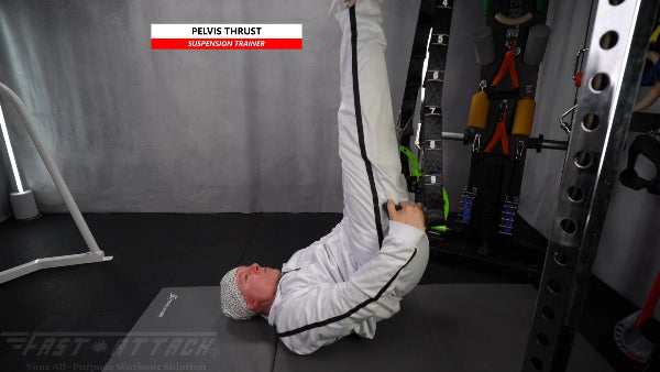 Fast-Attach Fitness Suspension Trainer Pelvis Thrust Exercise