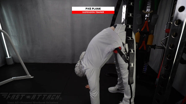 Fast-Attach Fitness Suspension Trainer Pike Plank Exercise