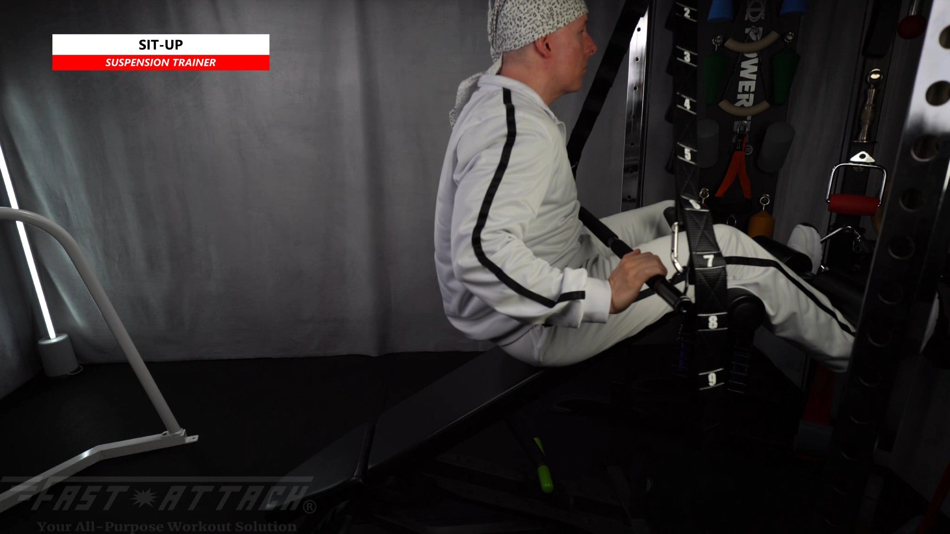 Fast-Attach Fitness Suspension Trainer Sit-Up Exercise