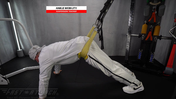 Fast-Attach Fitness Suspension Trainer Ankle Mobility Exercise