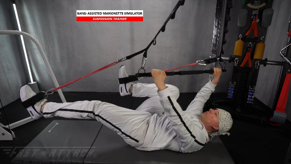 Fast-Attach Fitness Suspension Trainer Band-Assisted Marionette Simulator Exercise