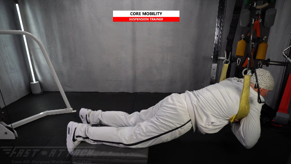 Fast-Attach Fitness Suspension Trainer Core Mobility Exercise