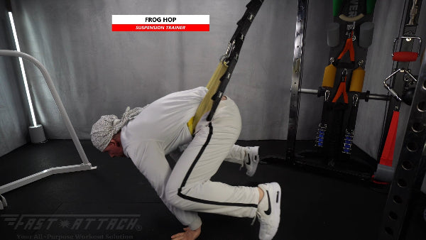 Fast-Attach Fitness Suspension Trainer Frog Hop Exercise