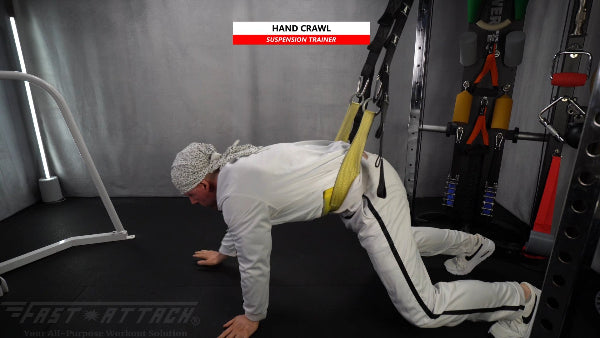 Fast-Attach Fitness Suspension Trainer Hand Crawl Exercise