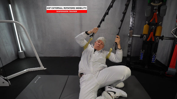 Fast-Attach Fitness Suspension Trainer Hip External Rotators Mobility Exercise