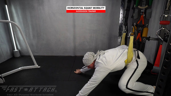 Fast-Attach Fitness Suspension Trainer Horizontal Squat Mobility Exercise