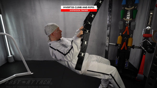Fast-Attach Fitness Suspension Trainer Inverted Climb And Repel Exercise