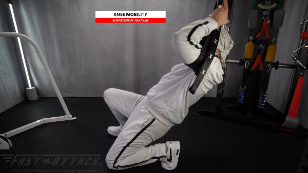 Fast-Attach Fitness Suspension Trainer Knee Mobility Exercise