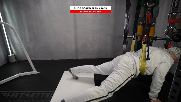 Fast-Attach Fitness Suspension Trainer Slide Board Plank Jack Exercise