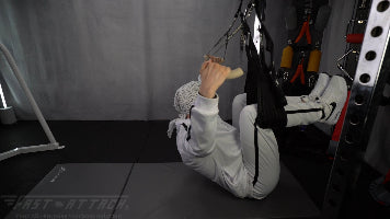 Fast-Attach Fitness Suspension Trainer Tuck Sit Up Exercise Finish