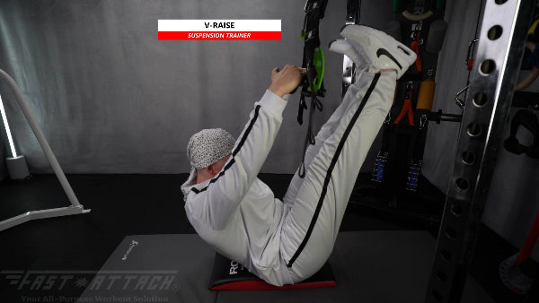 Fast-Attach Fitness Suspension Trainer V-Raise Exercise