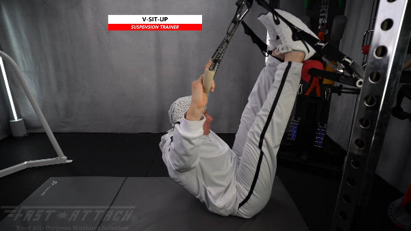 Fast-Attach Fitness Suspension Trainer V-Sit-Up Exercise
