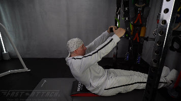 Fast-Attach Fitness Suspension Trainer V Raise Exercise Start