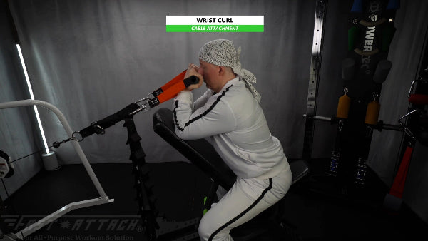Fast-Attach Fitness Cable Attachment Wrist Curl Exercise