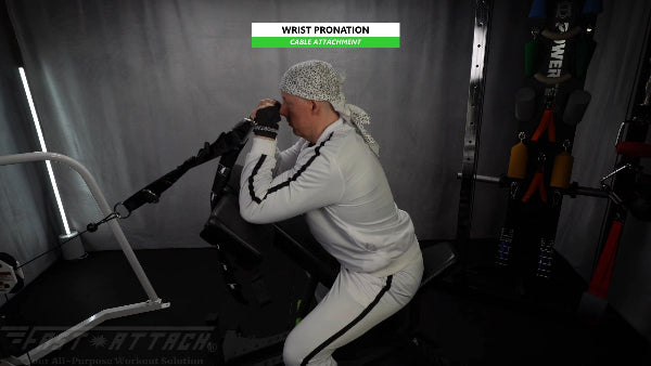 Fast-Attach Fitness Cable Attachment Wrist Pronation Exercise