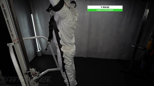 Fast-Attach Fitness Cable Attachment Y-Raise Exercise